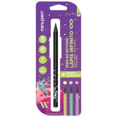 Imagem de Lápis Preto Redondo Infinito Diamente Black Verde - Newpen