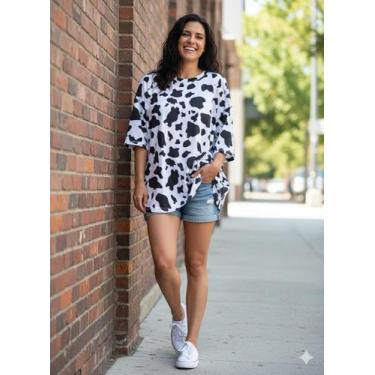 Imagem de Camiseta Estampa de Vaca Vaquinha - DBS, Branco, P