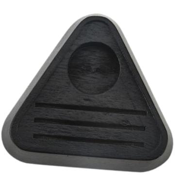 Imagem de Generic Suporte de tela de disco de café de madeira, triangular, reutilizável, acessório leve, fundo antiderrapante, rede organizadora de distribuição de café, Preto