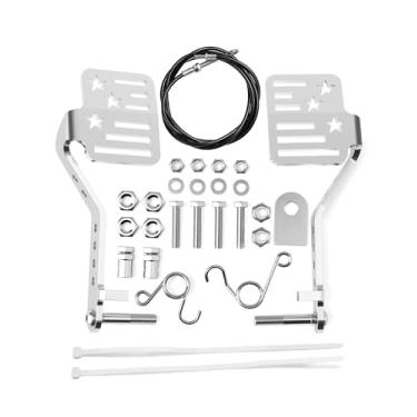 Imagem de HOWBOW Go Kart Big Pedals com cabo de acelerador de 180 cm, kit de pedal grande de acelerador de freio atualizado para foguete de estrada 212cc/196cc, Azusa e a maioria dos karts, peças de armação