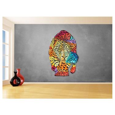 Imagem de Papel De Parede 3D Animais Pop Art Onça Pintada 3,5M Pxa96