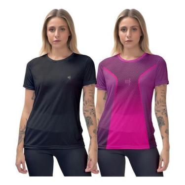 Imagem de Kit 2 Camisetas Feminina Fitness Academia Treino Proteção Uv - Efect, 