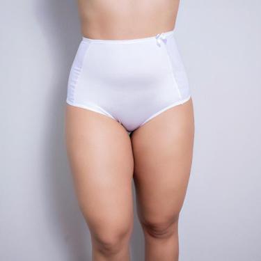 Imagem de Kit 3 Calcinha Cinta Cós Alto Segura Barriga Reforçado Cintura Alta Pó