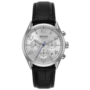 Imagem de Relógio Seculus Cronógrafo 77308G0Svnc1 Vidro Abaulado Couro