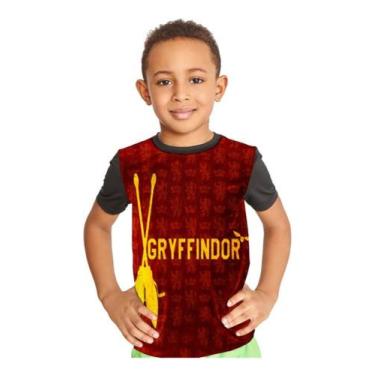 Imagem de Camiseta Infantil Harry Potter Grifinoria Gryffindor Ref:399 - smoke, 