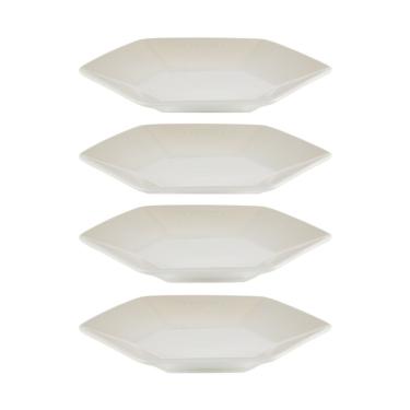 Imagem de KIT LE CREUSET 4 PRATOS HEXAGON EM CERÂMICA 26CM MERINGUE