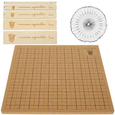 Imagem de Placa de macramê PI com grades 30,5 x 30,5 cm, placa de projeto de macramê dupla face com pinos de 30 T, 5 réguas, placa de macramê portátil reutilizável para trançar pulseira de projeto de nó CZZONG