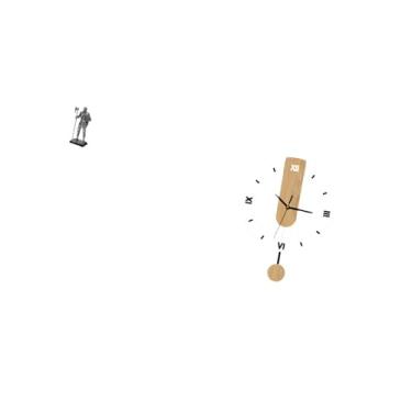 Imagem de Fenteer Estatueta de Mesa com Grandes Algarismos Romanos, Relógio de Parede Silencioso, Estátua Decorativa para Entrada, Lareira, Quarto, Decoração de Casa, P