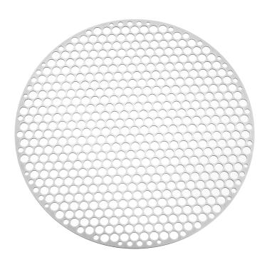 Imagem de PATIKIL Grelha redonda de malha para churrasco, grade circular de malha de aço inoxidável de 30,5 cm, furo circular, rede de churrasqueira redonda para acampamento ao ar livre, festas em casa