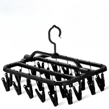 Imagem de Varal De Chão Portátil Leve Estender Seca Roupas Toalhas Varal de Apartamento Desmontável Varal Meia(Varal Pendurável)