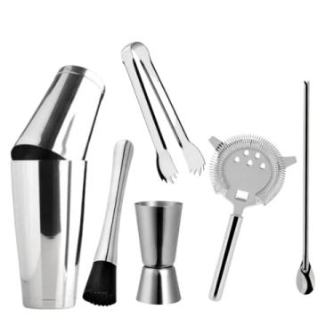 Imagem de Coqueteleira Inox Kit Bartender Profissional Completo Inox Coqueteleira Strainer Bailarina Dosador Socador0