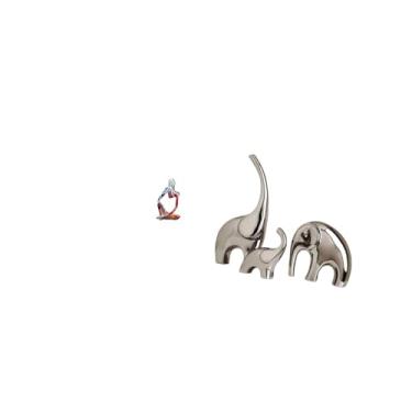 Imagem de Fenteer Escultura Abstrata de Elefante em Resina Cerâmica, Estatueta Decorativa para Quarto, Escritório, Loja, Casa, Prateleira, Estante, Suporte de TV, Item