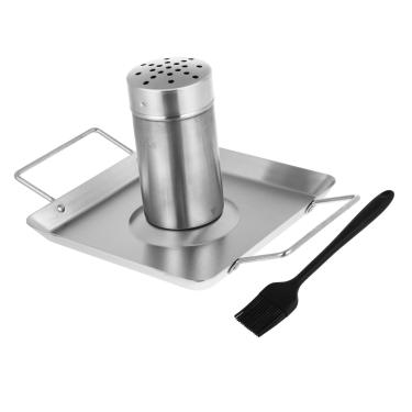 Imagem de UPKOCH Suporte para churrasco de galinha para lata de cerveja de aço inoxidável Suporte de churrasco de frango fácil de limpar ao ar livre