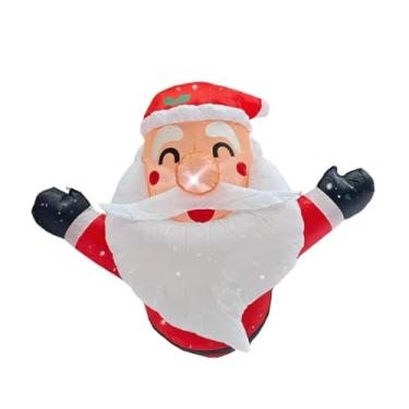 Imagem de Vaveren Infláveis ​​de Natal Papai Noel Xmas Enfeite Fofo Decorações de Natal para Portas Quintal Jardim Altura 120 cm