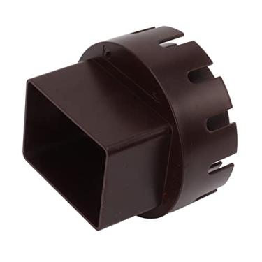 Imagem de Adaptador de Calha de Plástico, Conector de Tubo de Drenagem de água Pluvial Com Parafusos, Estável e Confiável para Tubo de Drenagem Circular, Fácil de (Marrom L 3x4 pol.)