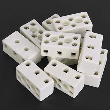 Imagem de Conector Cerâmico do Bloco Terminal Resistente de Alta Temperatura 3 Maneiras 10pcs