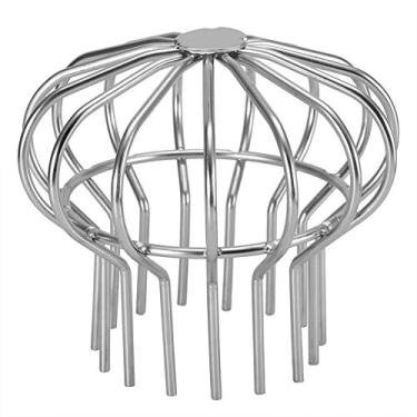 Imagem de Aqur2020 Dreno de Piso de Aço Inoxidável, Grande Deslocamento que Bloqueia a Cobertura Redonda da Rede do Assoalho para o Uso Interno da Vala do Jardim da Varanda do Telhado da Jarda (110 tubos)