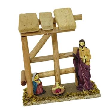 Imagem de Generic Presépio de Natal, Estatueta da Sagrada Família, Pintada à Mão, Decoração Natalina, Estátua para Prateleira, Festas