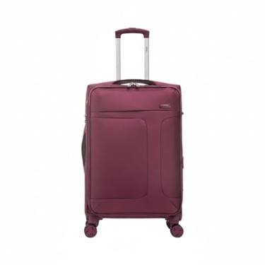 Imagem de Mala Grande Expansível Com Zíper Antifurto Super Leve Vinho