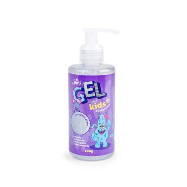 Imagem de Gel de Cabelo Infantil Glitter Fixador Kids Prata 200g Siles