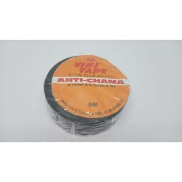 Imagem de Kit 30 Rolo De Fita Isolante Preta 19mm x 5 Metros VINI TAPE