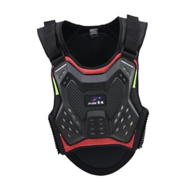 Imagem de QccHieUs Motocicleta colete ajustável fácil de usar proteção motocross engrenagem peito protetor de costas para esqui patinação, M