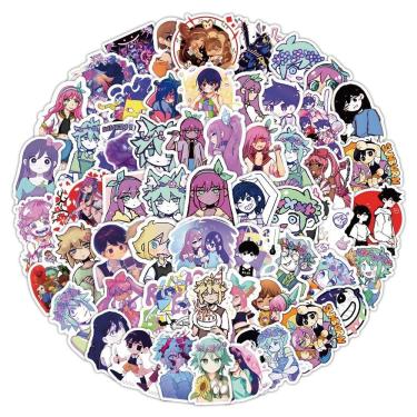 Imagem de Pacote de adesivos Omoris Anime, vinil impermeável, 50 unidades de 4-8 cm