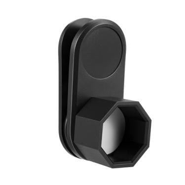 Imagem de Quilax Suporte de giz octógono para piscina com clipe magnético para cinto, suporte de giz portátil para taco de bilhar, acessórios de sinuca, preto e branco, plástico + ímã