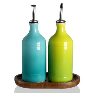 Imagem de Sweejar Conjunto de garrafas dispensadoras de azeite de oliva, galheteiro de azeite opaco protege para reduzir a oxidação, adequado para armazenamento de vinagre, molho de soja e outros líquidos