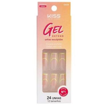 Imagem de Unhas Postiças Kiss New York - Gel Extend French Neon 1 Un-Feminino