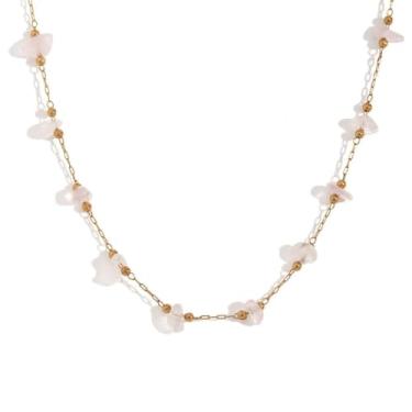 Imagem de Lume&Thread Pulseira de colar de cristal natural banhada a ouro 18 k, colares e pulseiras femininas ajustáveis, joias que trazem sorte para as pessoas, presente para a família, amantes, amigos, Medium