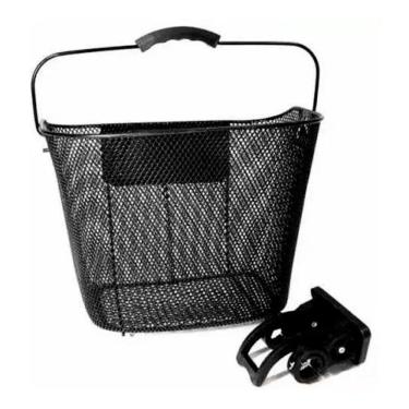 Imagem de Cesta Aramada Preta Bike Bicicleta 26 Com Engate