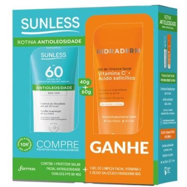 Imagem de Kit Facial Sunless Protetor Solar Antioleosidade FPS 60 + Gel de Limpe