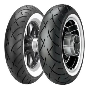 Imagem de Par Pneu 130 80 17 170 80 15 Me888 Faixa Branca Metzeler