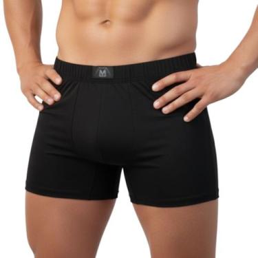 Imagem de Kit 3 Cueca Boxer Lisa Poliamida Respirável Forro Algodão  Empório Da 