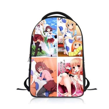 Imagem de Mochila escolar Himouto Anime para crianças 24x12x30cm