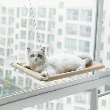 Imagem de Cama Suspensa Para Gatos – Um Assento Aconchegante Para Tomar Sol No Parapeito Da Janela(Caqui)