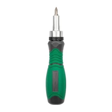 Imagem de XLCZMYL 1 conjunto de chave de fenda 10 em 1 Torx chave de fenda catraca ferramenta de reparo doméstico, verde, 2,5 cm