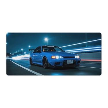 Imagem de HouLaiZhe Late-Night Speed JDM Sports Car Gaming Mouse Pads JDM Car Desk Pads Grandes Mousepads para teclado de mesa Tapete de computador 40 x 90 cm