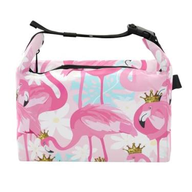 Imagem de STAYTOP Lancheira bonita flamingo com fivela de alça, lancheira isolada para meninos e meninas, lancheira térmica para trabalho escolar