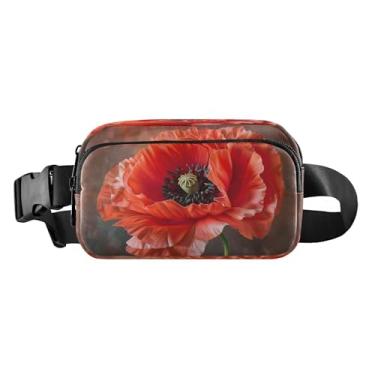 Imagem de CEBUGI Pochetes de caminhada para homens e mulheres, pochetes modernas de flores pequenas resistentes à água com cinto ajustável para treino, viagem, corrida