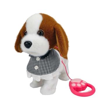 Imagem de Cachorro robô, bichos de pelúcia | Língua lambendo cachorrinho musical, para crianças, meninas, jovens, aniversário, férias, quarto, sala de estar, casa, viagem, jardim, sala de aula