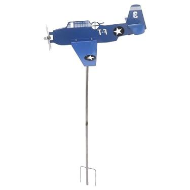 Imagem de Alomejor Cata-, Cata- de Avião Externo de Ferro e Aço Inoxidável Com Indicador de Direção do para Decoração de Pátio de Jardim e Gramado