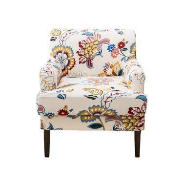 Imagem de NILUOH 2 capas de cadeira para sala de estar, almofada em T, tecido de poliéster elástico, macio e durável, adequado para cadeira larga de 70 cm, protetor de móveis