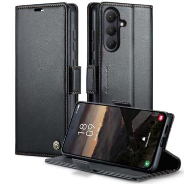 Imagem de owlhold Capa carteira para Samsung Galaxy S26 Plus, capa magnética flip, bloqueio RFID, 3 porta-cartões, suporte, couro PU moderno, capa de telefone TPU à prova de choque para Samsung Galaxy S26 Plus