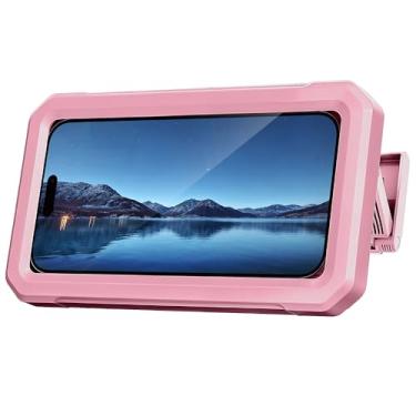 Imagem de Coolpow Suporte de telefone de chuveiro à prova d'água 【Rotativo de 480°】 Capa de telefone de chuveiro ajustável retrátil, acessórios de chuveiro para banheiro, suporte de parede, suporte de telefone
