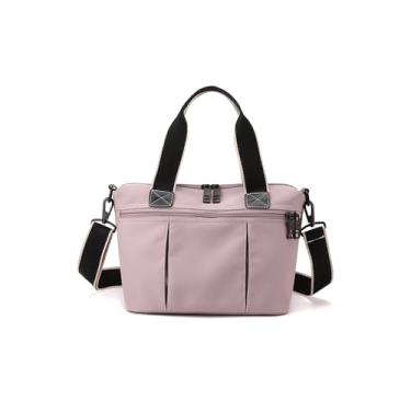 Imagem de CORIOS Bolsa de ombro de nylon à prova d'água para mulheres, bolsa tiracolo casual, leve, alça superior, vários bolsos, bolsa mensageiro, feminina, viagem, trabalho, festa, compras, Hobo, Roxo, L