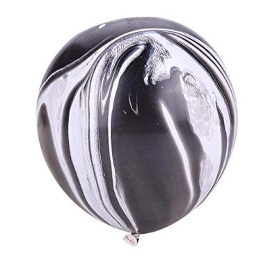 Imagem de Acouto Balões de Mármore Preto Unidades/Conjunto de Balões de Látex de ágata Decoração Memória Aniversário Noivado Casamento Preto e para Casa e Cozinha/Evento e Fornecimento de Festa (ágata