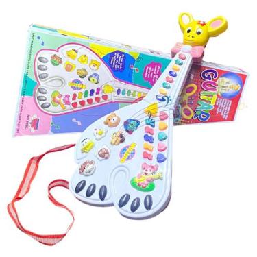 Imagem de Guitarra Infantil Brinquedo Violão Criança Musical Animais - Lirena Ba