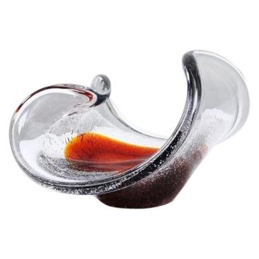 Imagem de fruteira cesta Cesta de frutas e vegetais de bancada tigela criativa forma irregular arte prato de frutas grande tigela de frutas de vidro bancada